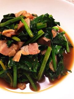 ほうれん草とベーコンのバルサミコ醤油炒め-レシピのメイン写真