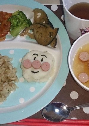 コストコマッシュポテトでアンパンマン♪-レシピのメイン写真