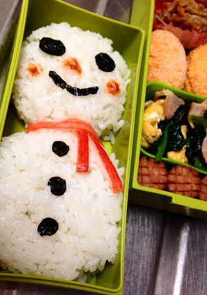 雪だるまのお弁当（覚書用）-レシピのメイン写真