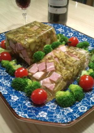 ピクルスの汁が決め手♦ハムのゼリー寄せ-レシピのメイン写真