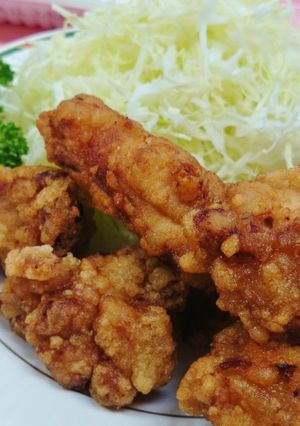 人気メニュー☆若鶏唐揚げ定食ぅ♪-レシピのメイン写真
