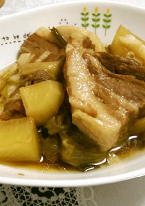 圧力鍋で簡単トロトロ・ホロホロ角煮＆大根-レシピのメイン写真