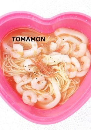 簡単✿とまモンスープシーフードサラスパ✿-レシピのメイン写真
