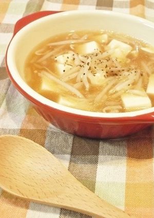 ラーメンスープで♪もやしと豆腐のとろみ煮-レシピのメイン写真