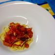 とろけるチーズinのトマトのパスタ