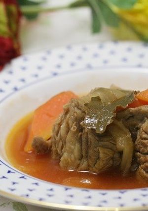 ビール漬けお肉のケチャップ煮込み-レシピのメイン写真