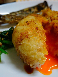 揚げおにぎりの卵かけご飯-レシピのメイン写真