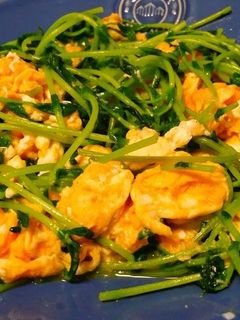 豆苗と卵の中華炒め-レシピのメイン写真