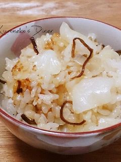 生姜&塩昆布*キャベツの炊き込みご飯-レシピのメイン写真