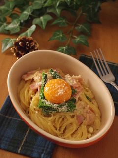 豆乳でも濃厚☆超簡単カルボナーラ-レシピのメイン写真