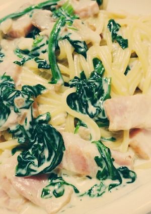 ほうれん草・ベーコンのクリームパスタ-レシピのメイン写真