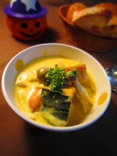かぼちゃとソーセージのクリーム煮-レシピのメイン写真