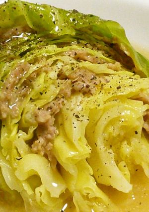 キャベツと豚ひき肉の重ね蒸し♪-レシピのメイン写真