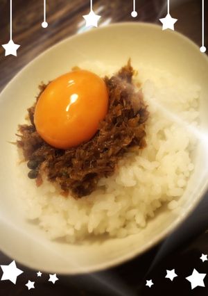 温かい卵ご飯に生姜の醤油煮のせ-レシピのメイン写真