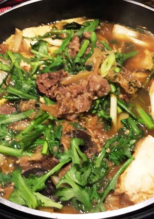 野菜たっぷりすき焼き-レシピのメイン写真