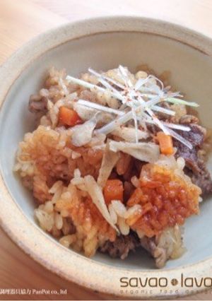 牛肉とごぼうの甘辛炊き込みご飯-レシピのメイン写真