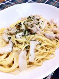 チキンと茸の醤油クリームパスタ-レシピのメイン写真