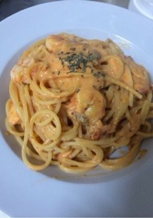 エビのトマトクリームパスタ(∩´∀｀)∩-レシピのメイン写真