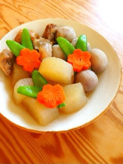 だいこんと里芋の炊いたん。白だし使用-レシピのメイン写真