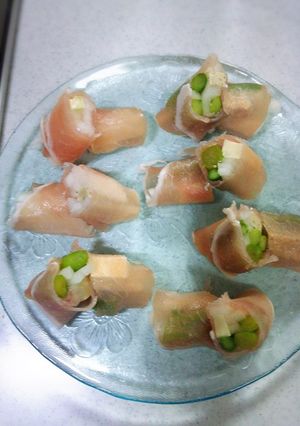 アスパラとチーズの生ハム巻き-レシピのメイン写真