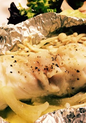 簡単フライパン☆白身魚（タラ）ホイル焼き-レシピのメイン写真