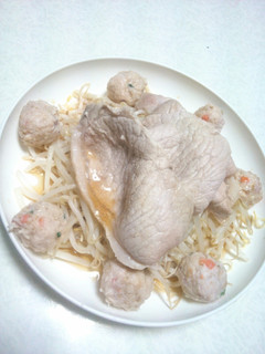もやし鶏つみれ豚肉サラダ-レシピのメイン写真