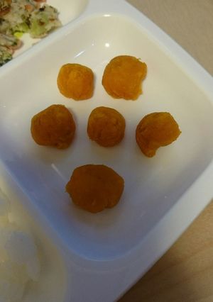 離乳食☆南瓜さつまいもきんちゃく-レシピのメイン写真