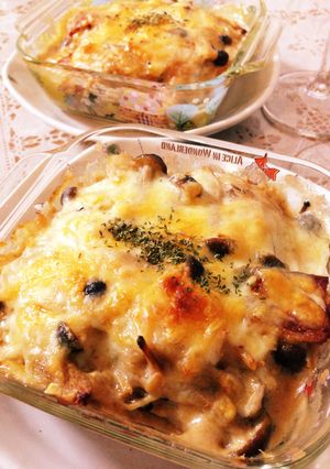 手軽に一品♡ツナきのこベーコンのグラタン-レシピのメイン写真