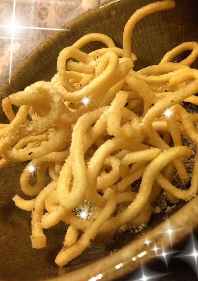 簡単揚げうどんの粉チーズ-レシピのメイン写真