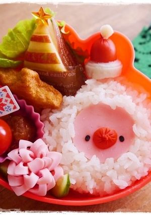簡単!白いご飯に♪サンタさん☆キャラ弁-レシピのメイン写真