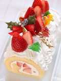 クリスマスケーキ★白いブッシュドノエル