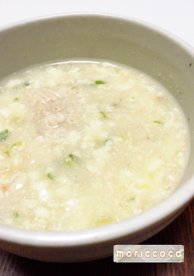 白子（たち）とお豆腐のとろとろスープ♡-レシピのメイン写真
