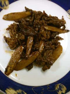 簡単 早い 牛肉 ごぼうの XO醤炒め!-レシピのメイン写真