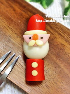 キャラ弁*簡単♪クリスマスうずらサンタ-レシピのメイン写真
