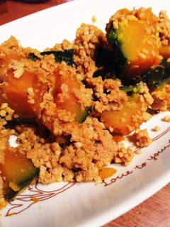 減塩 かぼちゃのそぼろ煮-レシピのメイン写真
