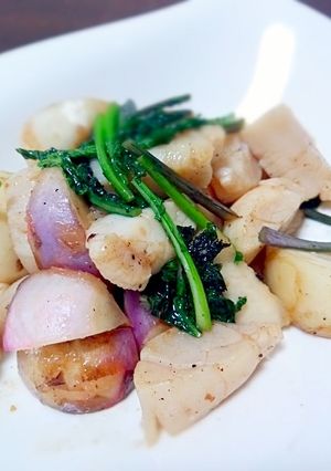 風味豊かな♪蕪とホタテの塩バター炒め-レシピのメイン写真