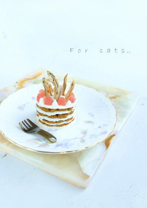 カリカリ好きニャンの為の♡猫用ケーキ!?-レシピのメイン写真