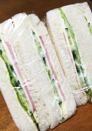 辛子がきいてる!ハムチーズ野菜サンド-レシピのメイン写真