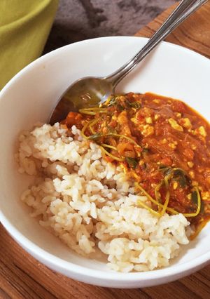 豆苗とツナのインドカレー-レシピのメイン写真