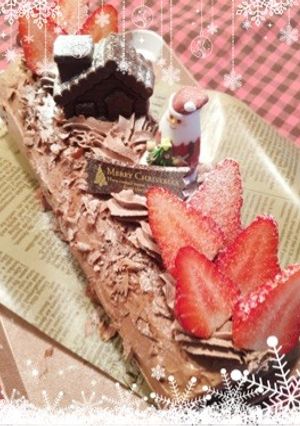 生チョコクリームのブッシュドノエル-レシピのメイン写真
