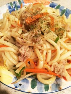 焼うどんペペロンチーノ-レシピのメイン写真