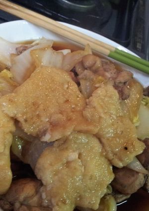 豆腐もち、鶏肉、白菜のしょうゆ煮-レシピのメイン写真