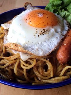 余ったカレーで!カレー焼きスパ-レシピのメイン写真
