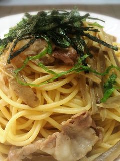 ごぼう豚肉きのこの簡単♪和風パスタ-レシピのメイン写真