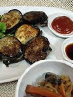 茄子の挽肉はさみ焼き-レシピのメイン写真