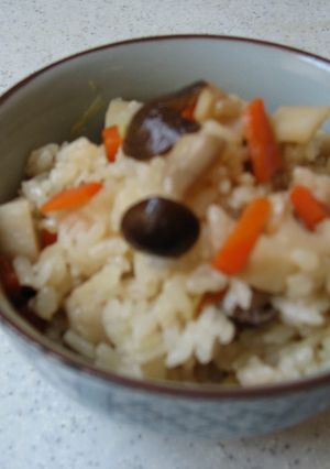 レンコンときのこの炊き込みご飯-レシピのメイン写真
