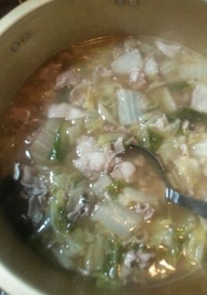 白菜と豚小間の簡単鍋(^0_0^)-レシピのメイン写真