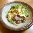 豆苗と豚肉の玉子炒め♪