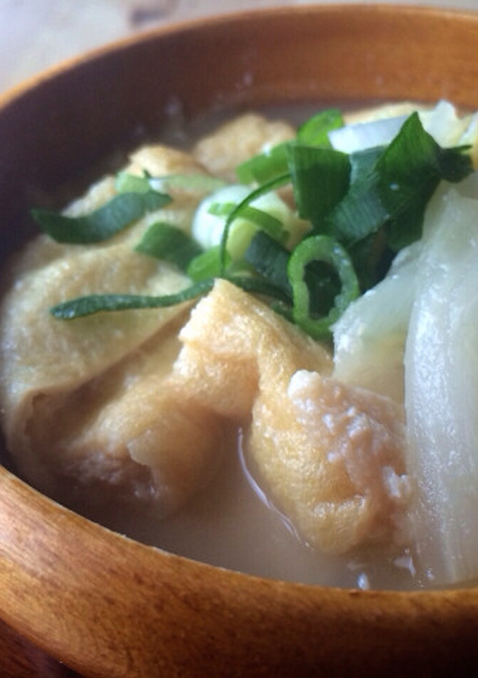 白菜と油揚げの豆乳風スープ-レシピのメイン写真