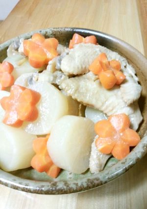 手羽先と大根の塩麹と酢でやわらか煮-レシピのメイン写真